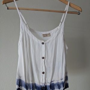 White/Blue ombre Rayon tank top